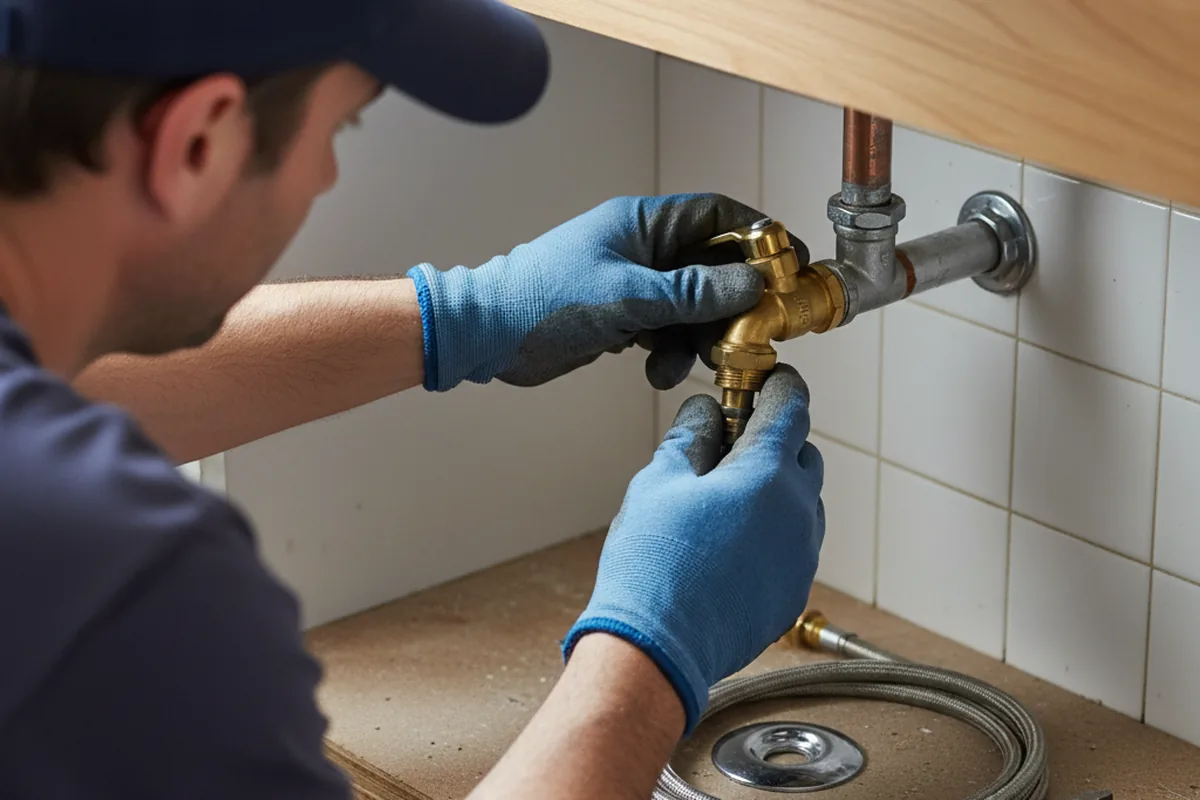 Shutoff valve and fitting work during Faucet and Fixture Repair in Culpeper